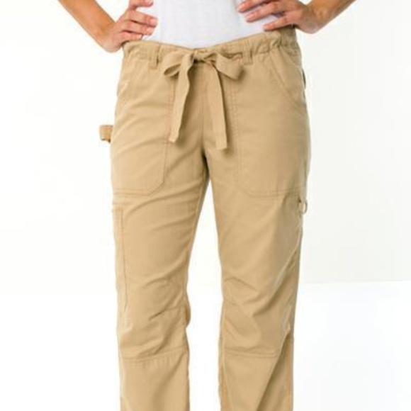 Koi Lindsey Cargo Scrub Pants 7camel 